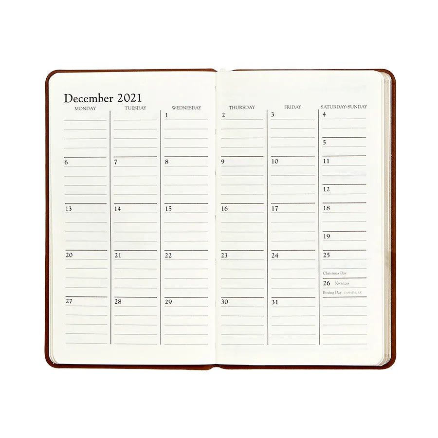 2025 Pocket Datebook Planner 5" - Traditional & Goatskin