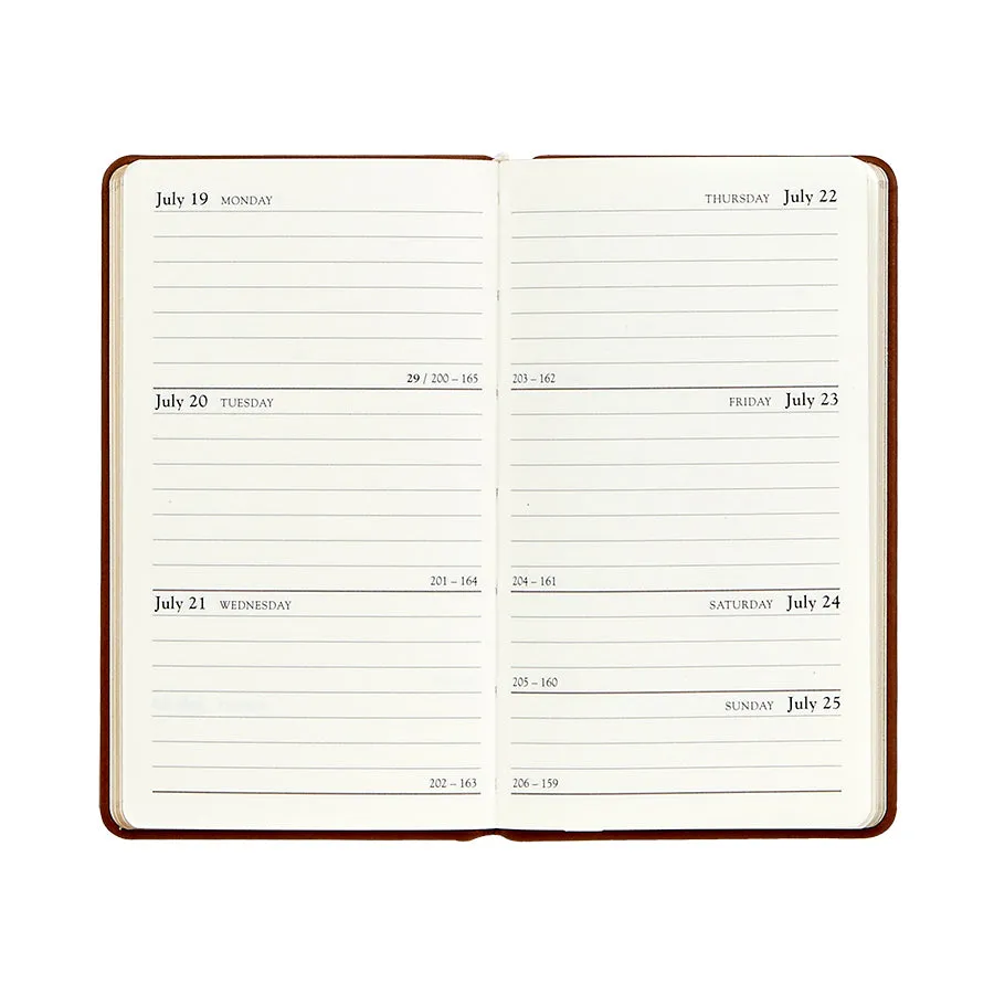 2025 Pocket Datebook Planner 5" - Traditional & Goatskin