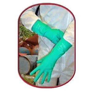 Best® Manufacturing Nitri-Solve® 13” Green 11 Mil Chemical Resistant Unsupported Nitrile Gloves (S - 2X Sizes Available) - Pack of 12