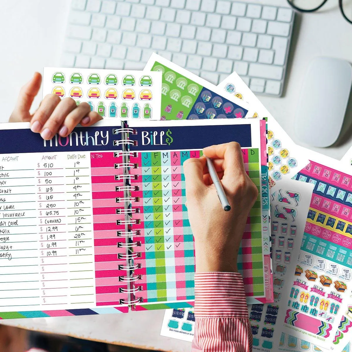 Budgeting Bundle | Budget Binder™ Financial Workbook   Mini Peek at the Week® Planner Pad   Sticker Set