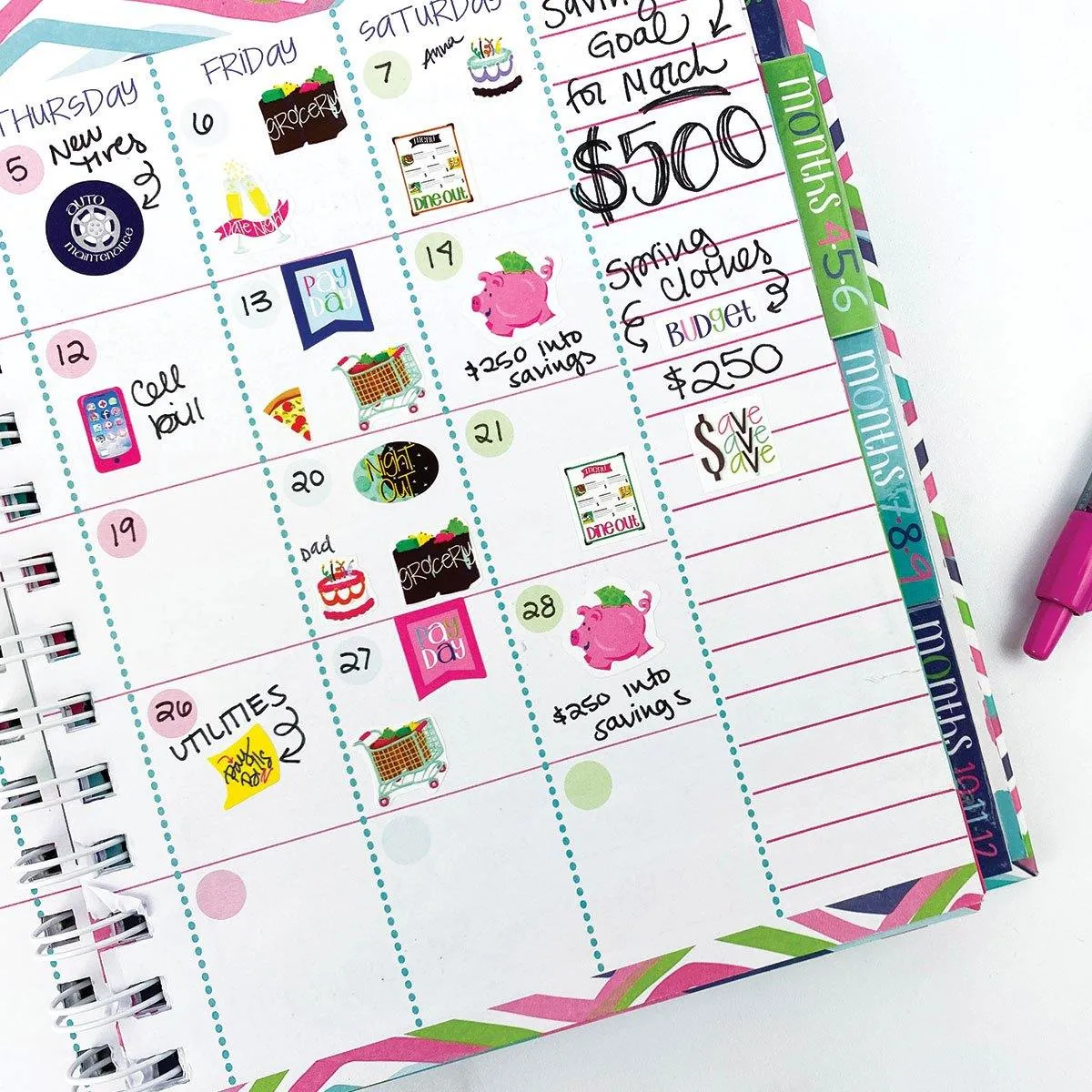 Budgeting Bundle | Budget Binder™ Financial Workbook   Mini Peek at the Week® Planner Pad   Sticker Set