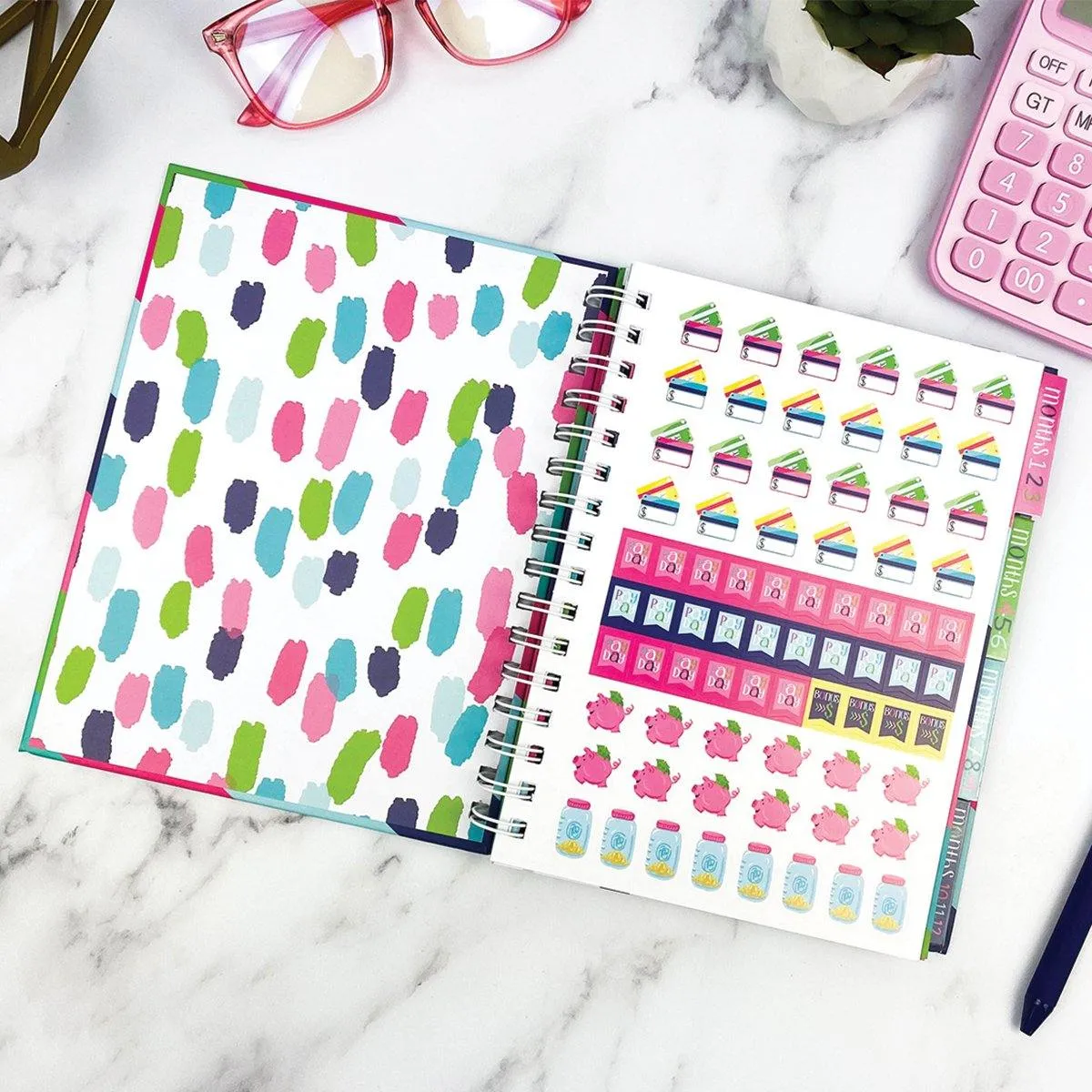 Budgeting Bundle | Budget Binder™ Financial Workbook   Mini Peek at the Week® Planner Pad   Sticker Set