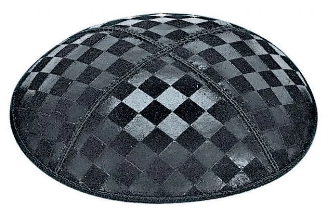 Checkerboard Embossed Kippah