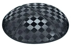 Checkerboard Embossed Kippah