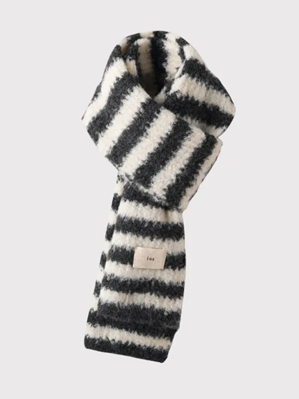 Contrast Color Keep Warm Striped Shawl&Scarf