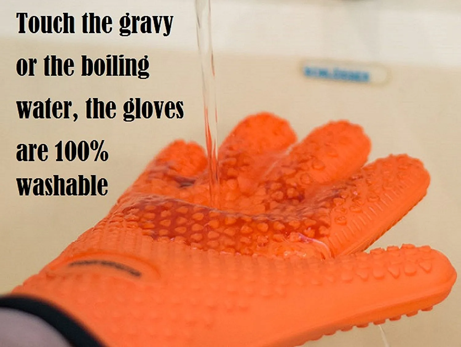 Cooking and Grilling Gloves for The Pro Chef|Extreme Cool and Heat Resistant|Oven Mitts for BBQ Smokers and Grillers.Washable Cotton Lining|Insulated|Waterproof| 2 Bonuses - 2 Sticky Hooks   eBook