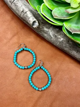 Crockett Small Turquoise Beaded Earrings