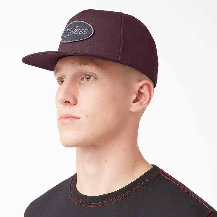 DICKIES Twill Flat Bill Cap - Burgundy