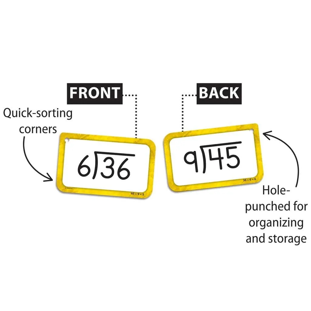 Division 0-12 Flash Cards