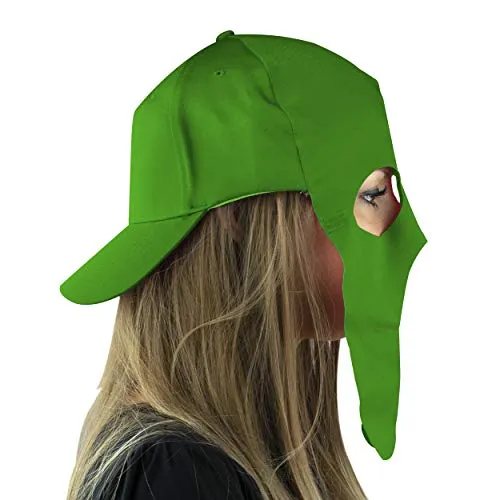 Fan Mask and Hat Combo for Halloween Parties and Sporting Events (Green) Maccabi Art