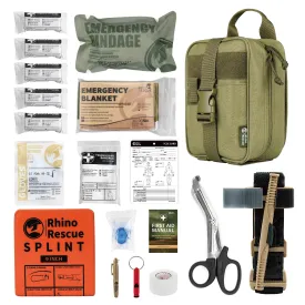 First Aid Survival Kit  with 20 EMT Items for Military Emergency Outdoors