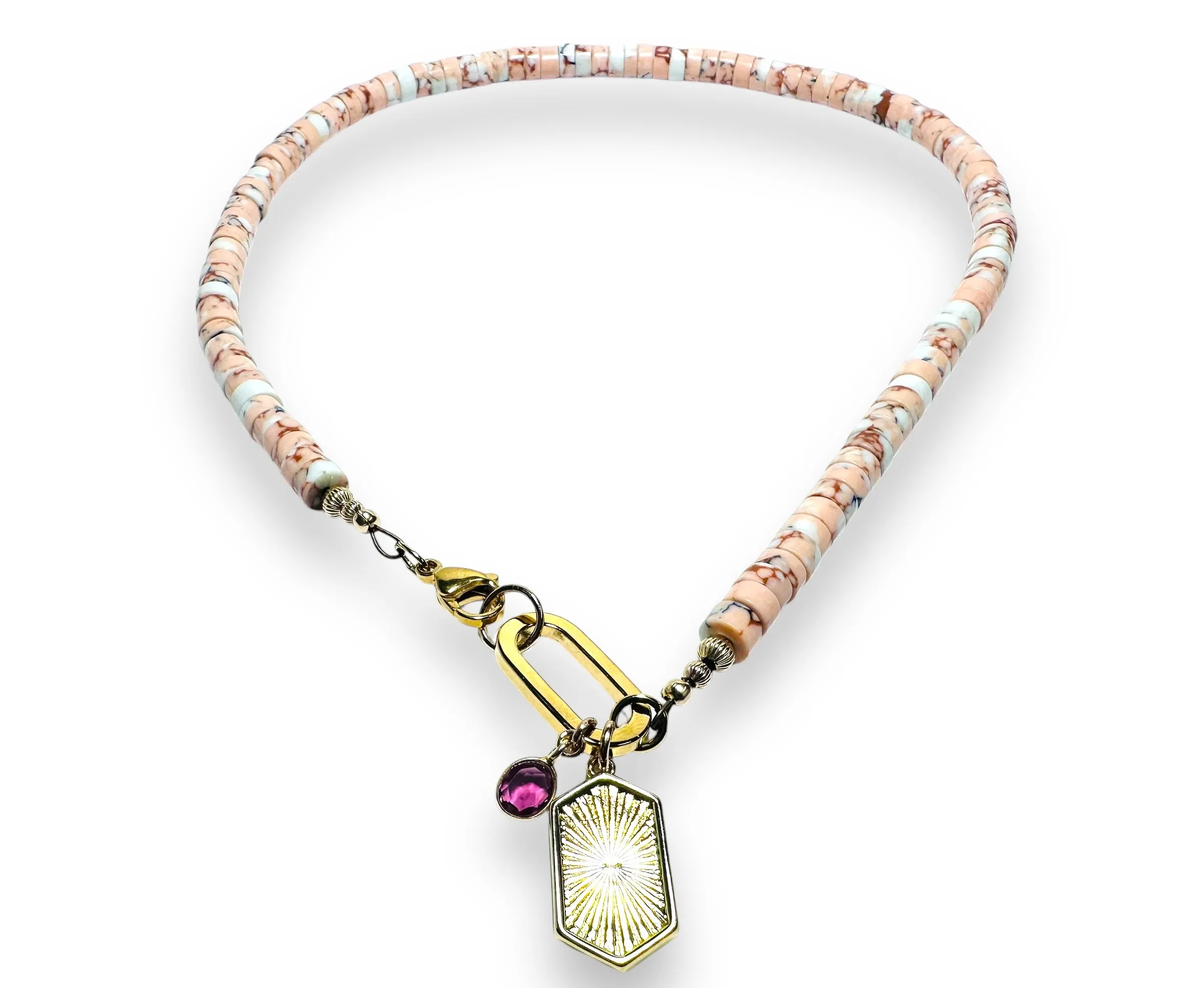 Gemstone Charm Necklace