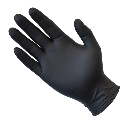 Gloves, Black Nitrile Gloves - Powder Free, Black Nitro Nitrile Disposable Gloves