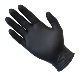 Gloves, Black Nitrile Gloves - Powder Free, Black Nitro Nitrile Disposable Gloves