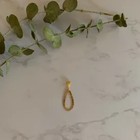 Gold Hammered Teardrop Pendant