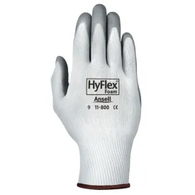 HyFlex® 11-800 Nitrile Foam Palm Coated Gloves Gray/White