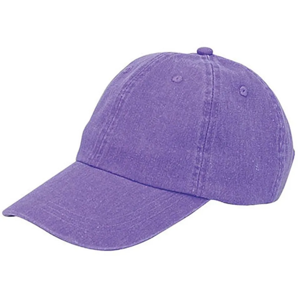 Low Profile Unstructured Pigment Dyed Cotton Twill Adjustable Strapback Baseball Cap