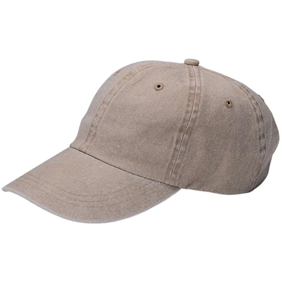 Low Profile Unstructured Pigment Dyed Cotton Twill Adjustable Strapback Baseball Cap