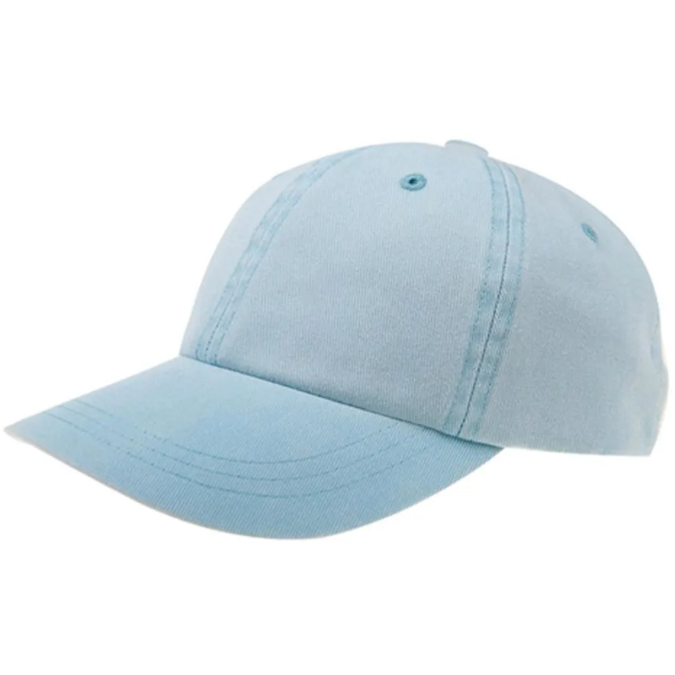 Low Profile Unstructured Pigment Dyed Cotton Twill Adjustable Strapback Baseball Cap