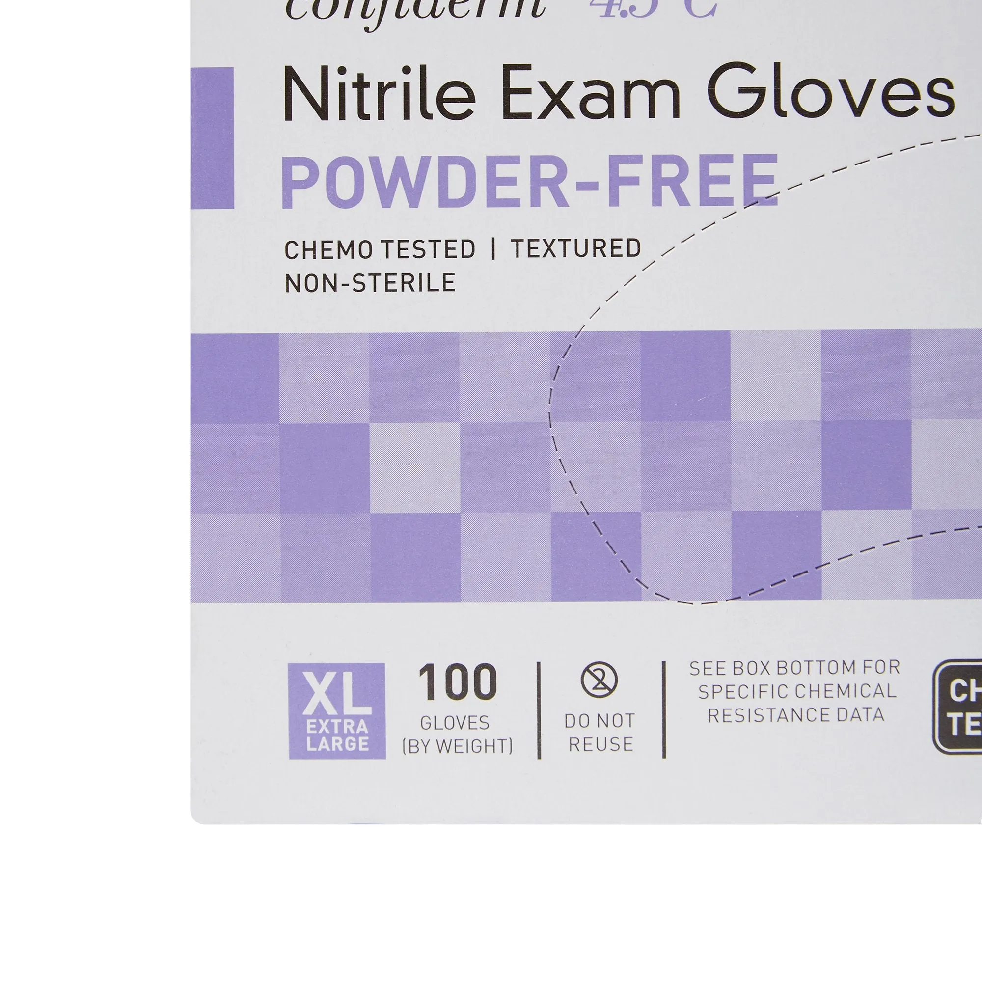 McKesson Confiderm® 4.5C Nitrile Exam Glove, Extra Large, Blue