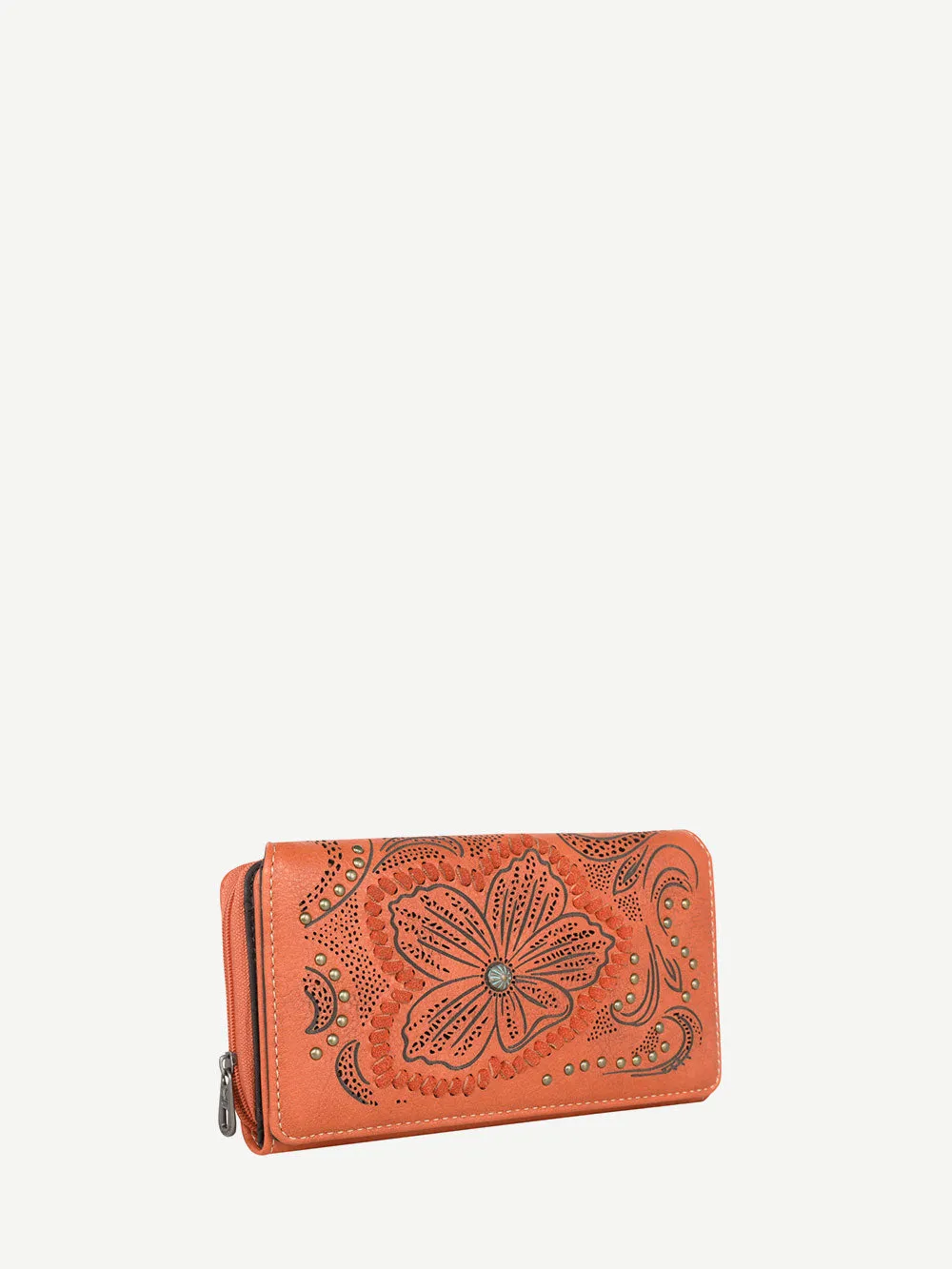 Montana West Cut-out Floral Embossed Wallet