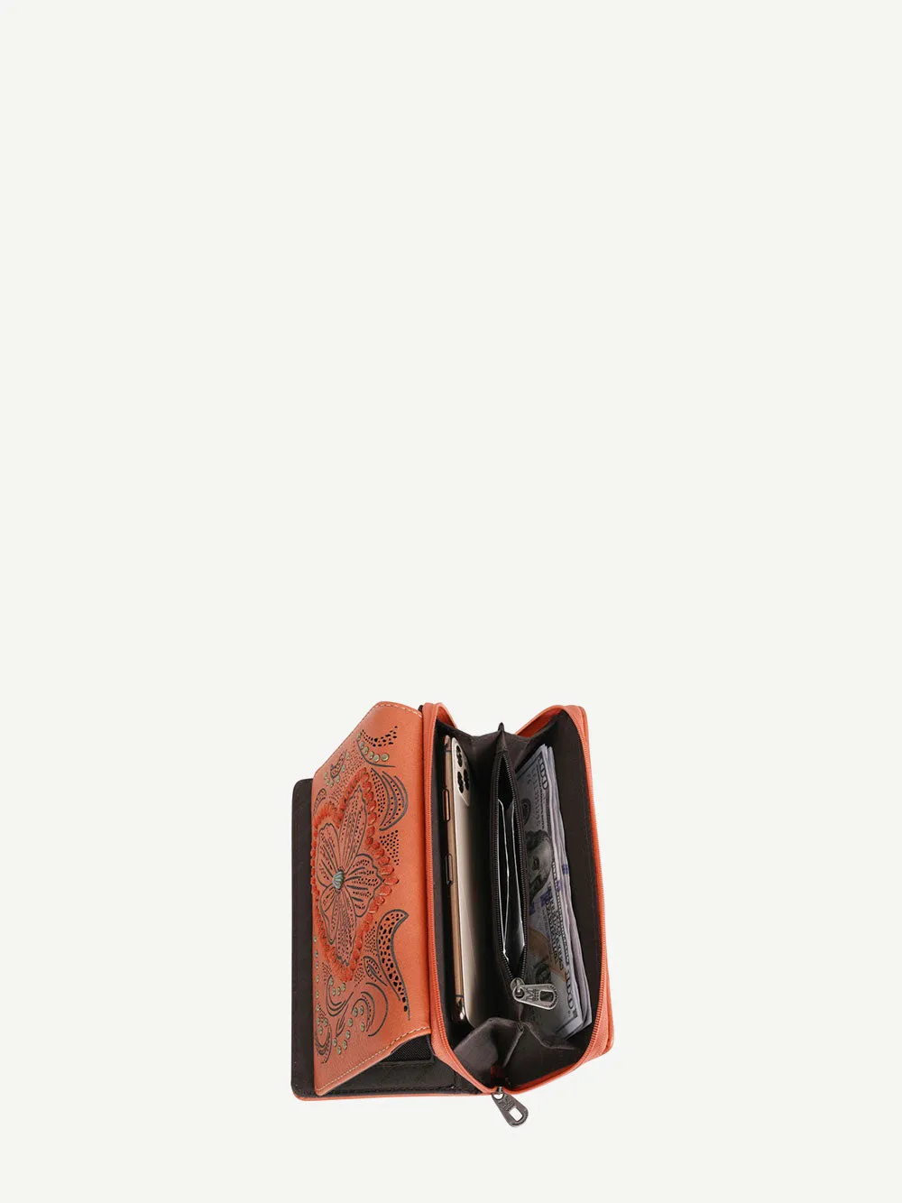 Montana West Cut-out Floral Embossed Wallet