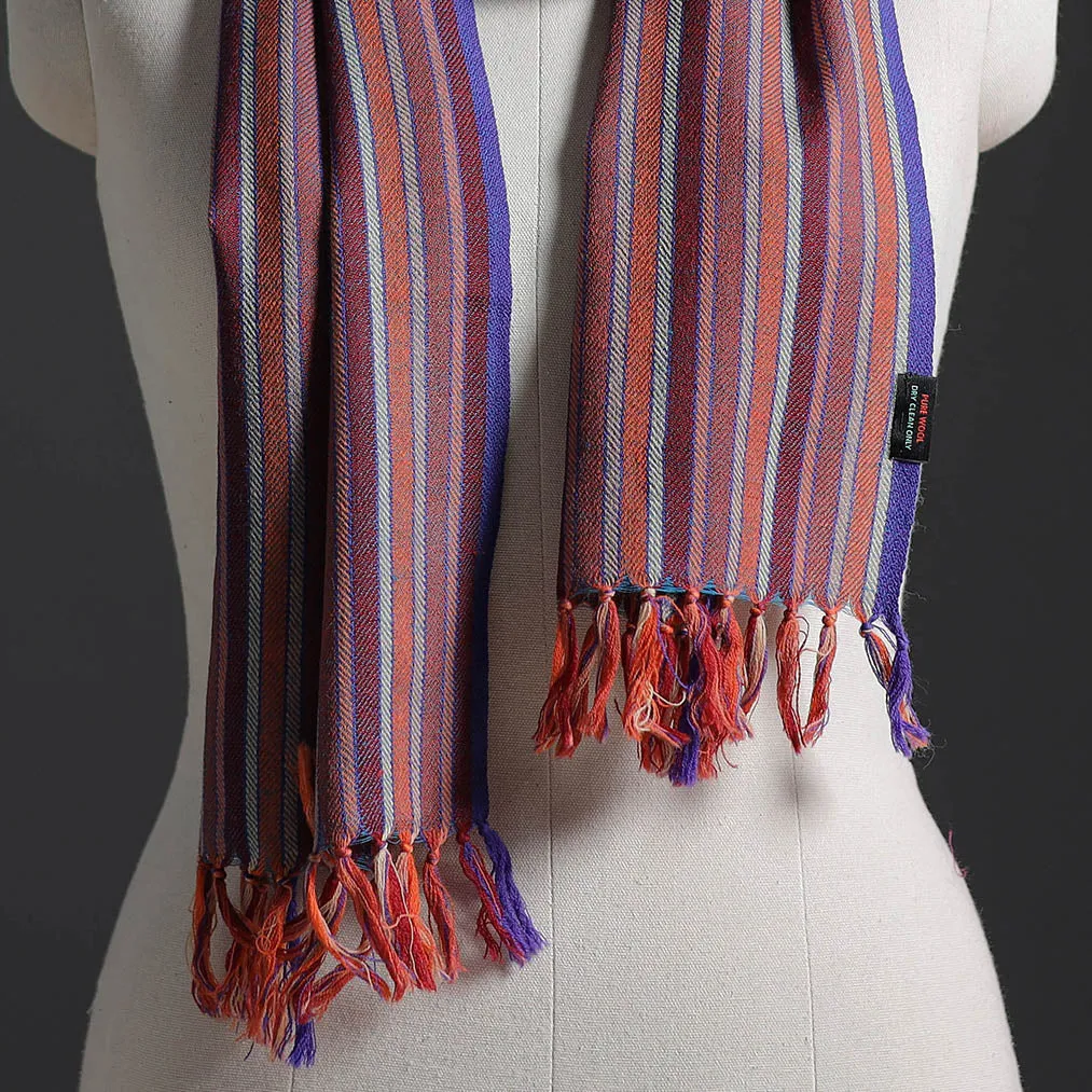 Multicolor - Kumaun Handwoven Pure Merino Wool Scarf 222