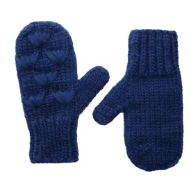 NAVY MOTLEY MITTENS