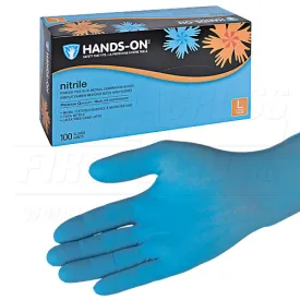 NITRILE MEDICAL EXAMINATION GLOVES - 3.2 MIL LARGE 100/BOX