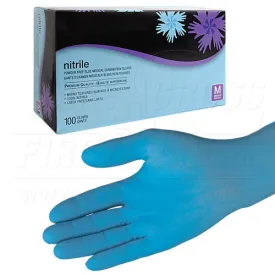 NITRILE MEDICAL EXAMINATION GLOVES - 5 MIL MEDIUM 100/BOX