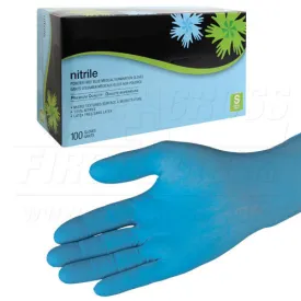 NITRILE MEDICAL EXAMINATION GLOVES - 5 MIL SMALL 100/BOX