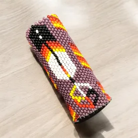 Purple Beaded Lighter Case