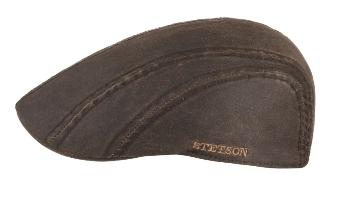 Stetson Old Cotton Flat Cap With Ear Flaps