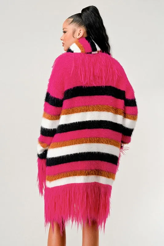 TEEK - Fuzzy Striped Sweater