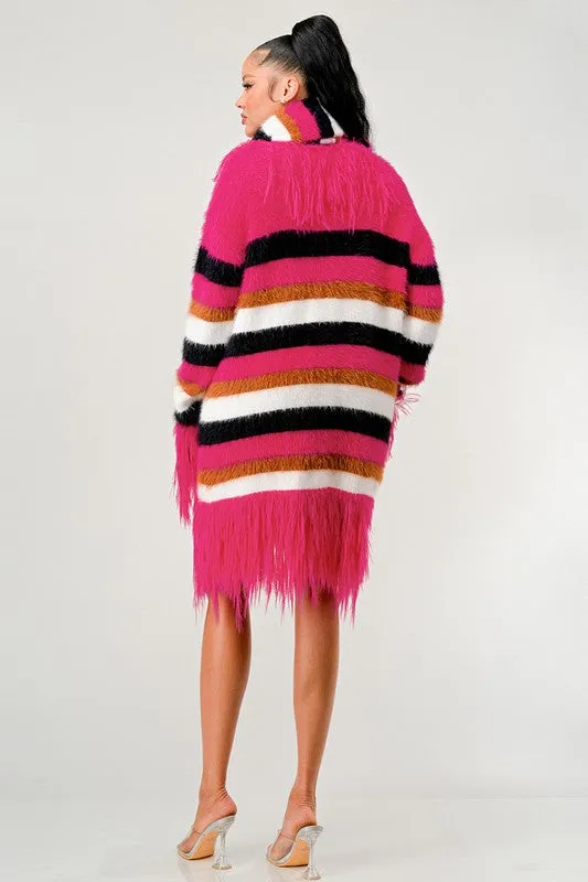 TEEK - Fuzzy Striped Sweater