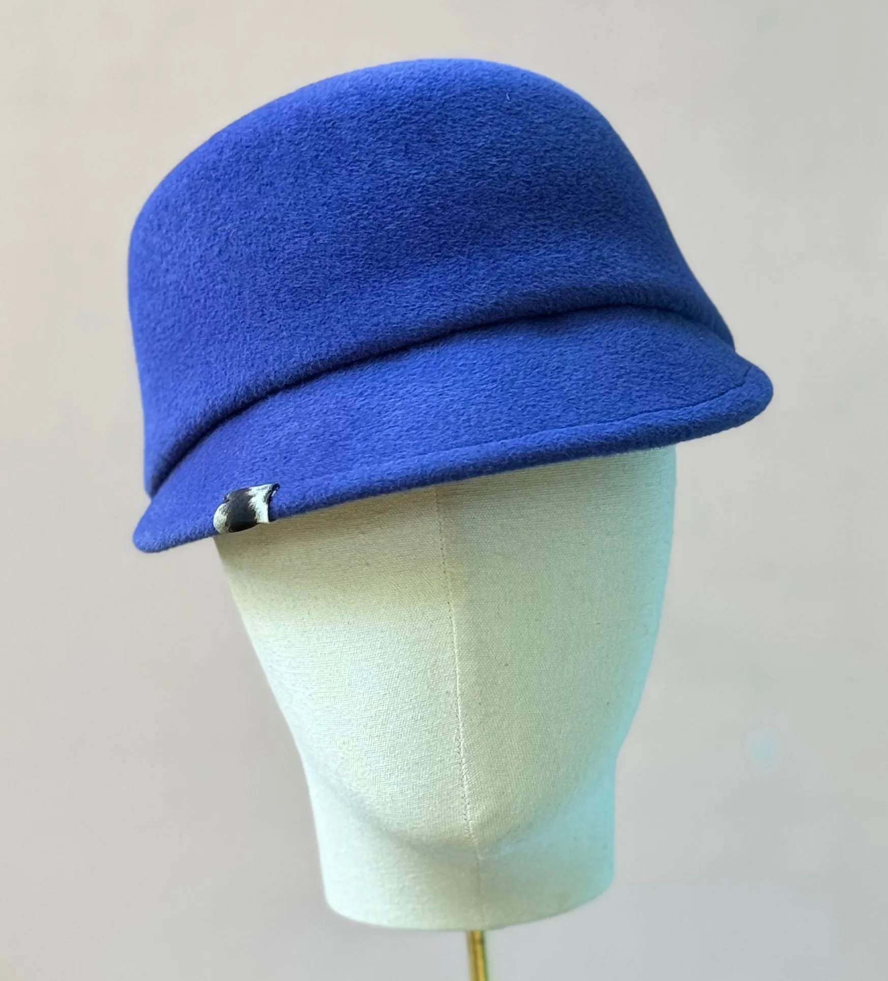 The Baxter Cap in Cobalt Velour Felt