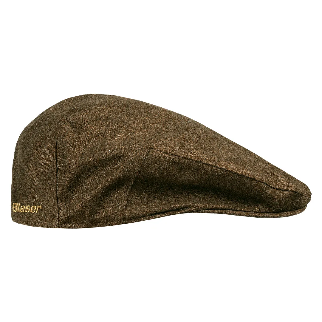 Vintage Flat Cap - Dark Brown Melange by Blaser