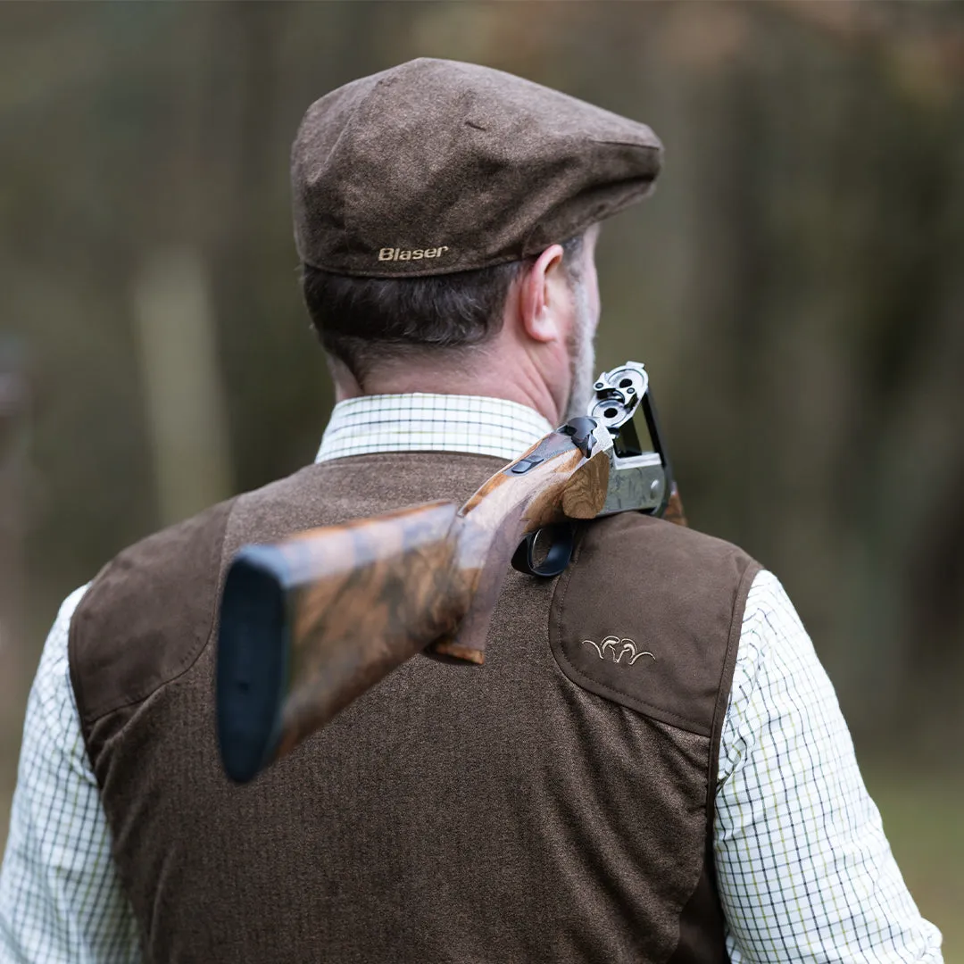 Vintage Flat Cap - Dark Brown Melange by Blaser