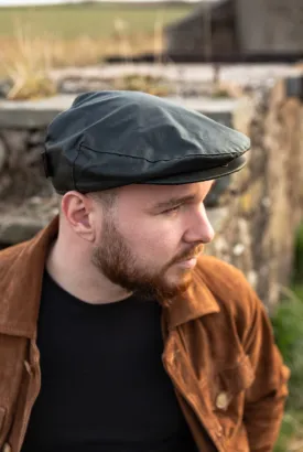 Waxed Cotton Flat Cap