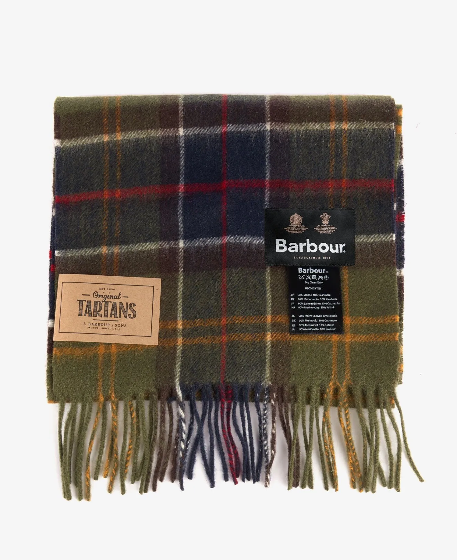 Wool Cashmere Tartan Scarf - Classic