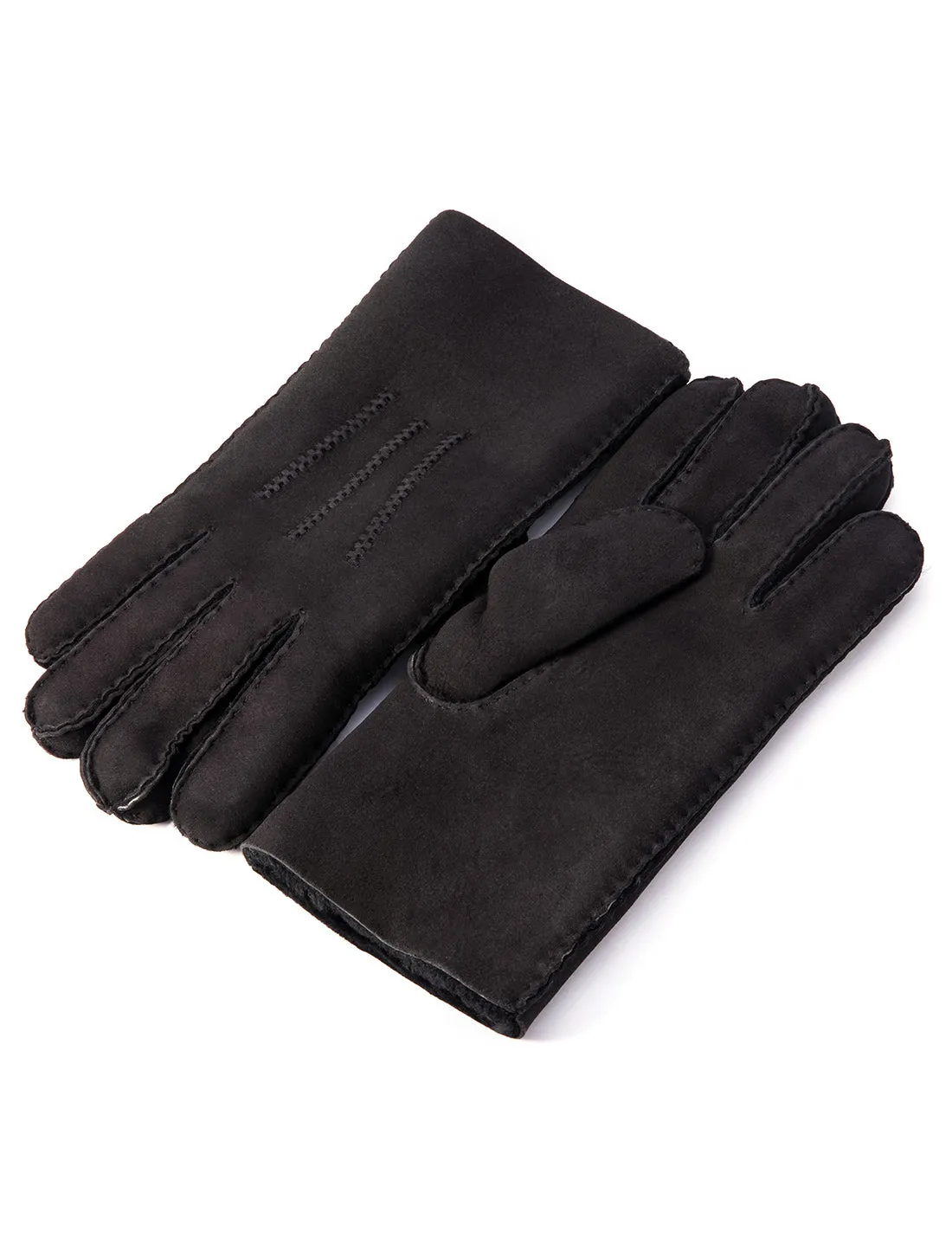 YISEVEN Men's Lambskin Shearling Leather Gloves