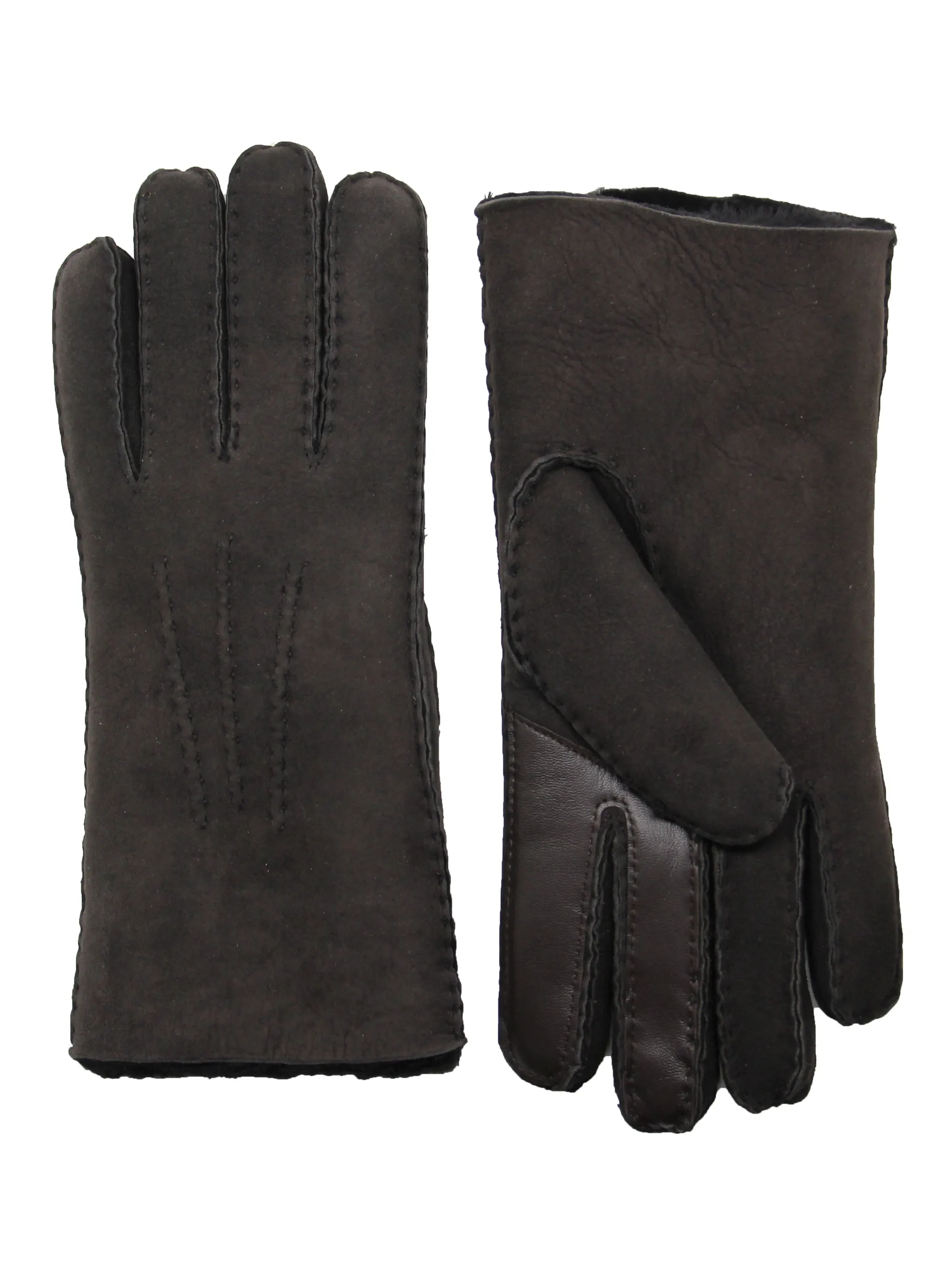 YISEVEN Men's Lambskin Shearling Leather Gloves